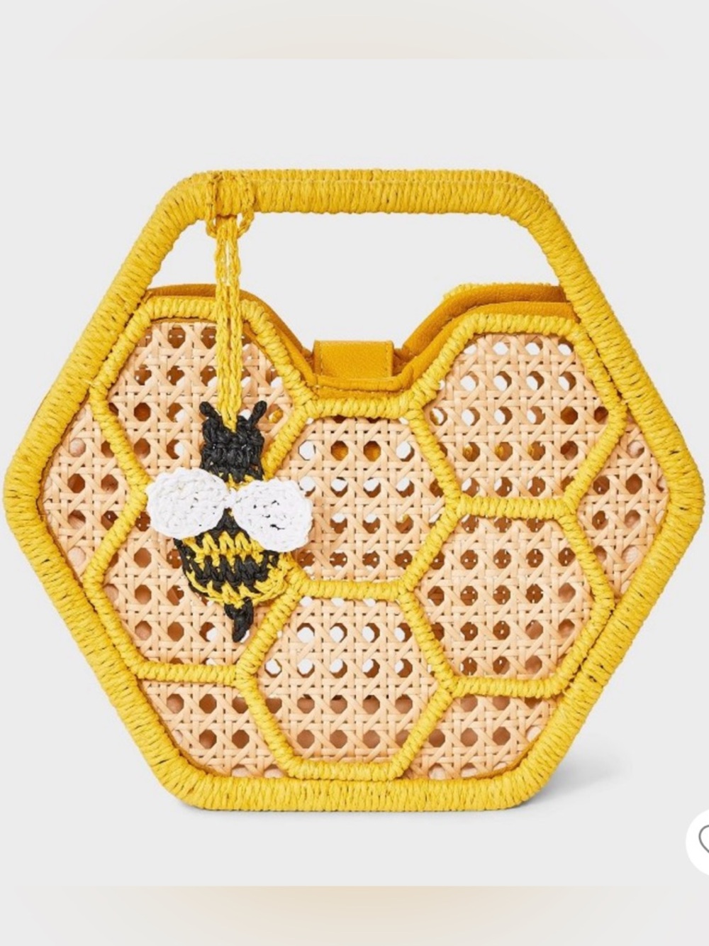 NWT LIMITED EDITION Honeycomb Straw Bag - Yellow
